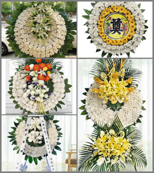 湖北黄冈市罗田县河铺镇严家河村花圈速递